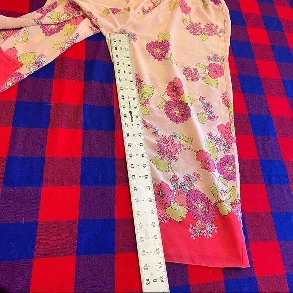 Josie Sheer Floral Pink Pajama Pants Size Large - Picture 3 of 7
